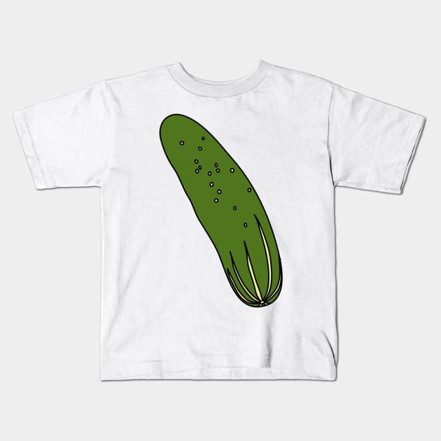 Pickles Green Cucumber Kids T-Shirt by notsniwart